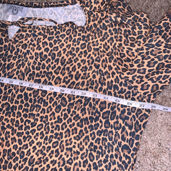 Vintage | Deadstock Leopard Bell Sleeve Blouse - Picture 5 of 6